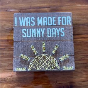 Wood and string decor. Sunny days